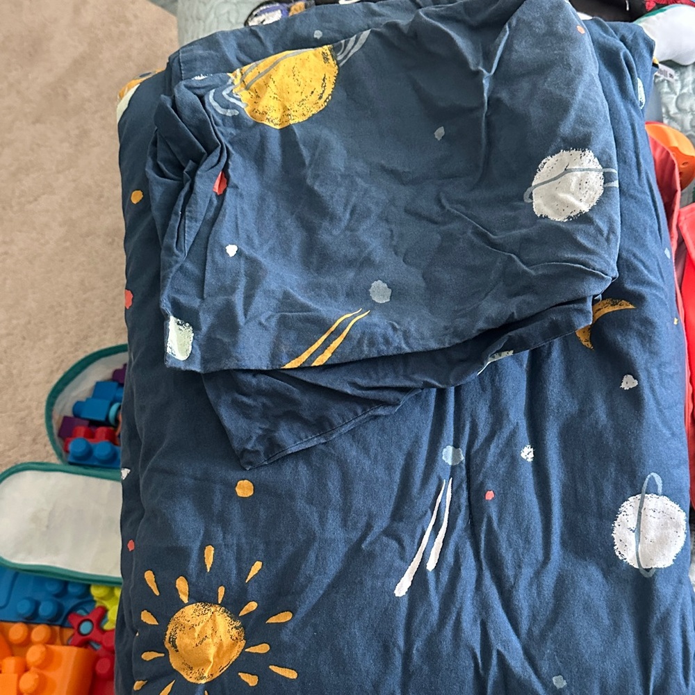 Pillowfort Navy Solar System Comforter with Yellow & White Accents